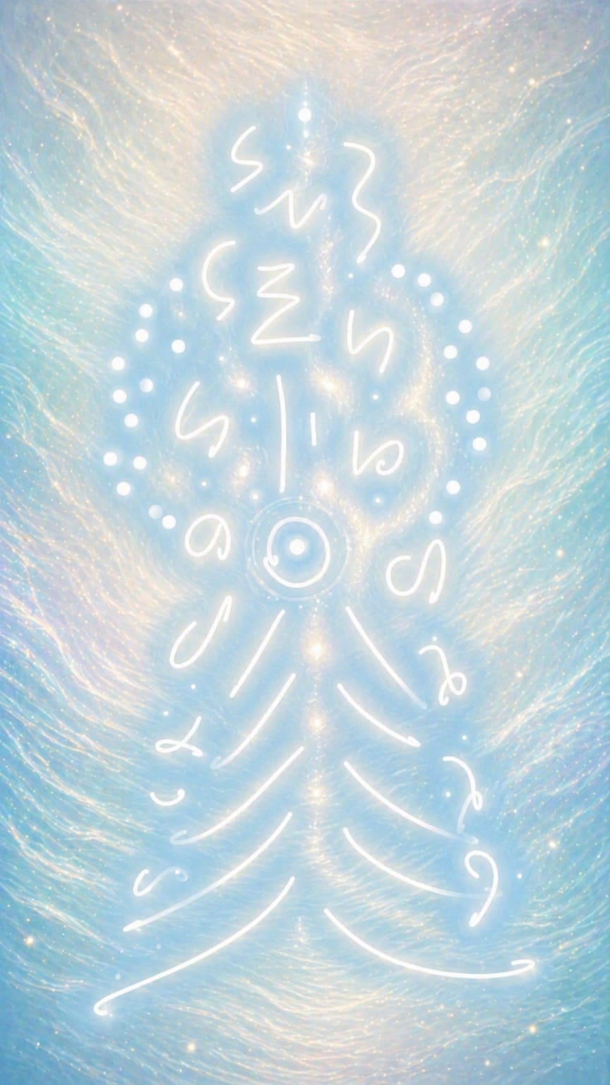 Light language artwork representing energetic communication, healing, and spiritual transformation.