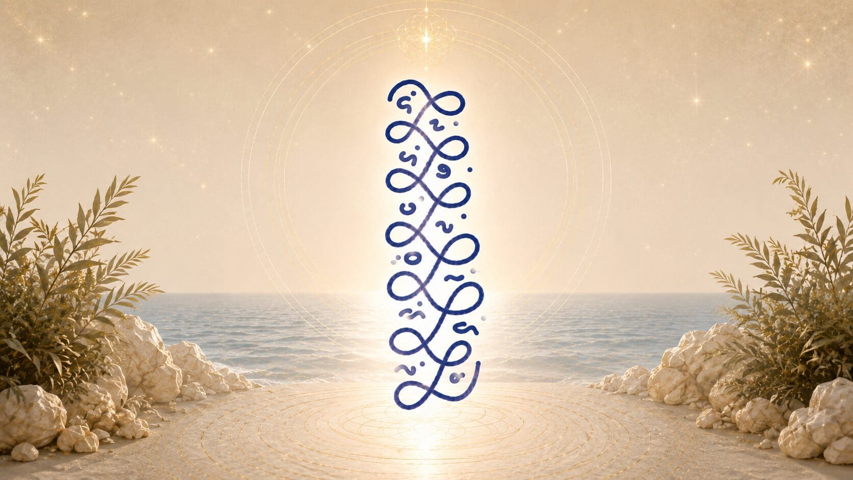 Light language artwork representing intuitive activation, spiritual awakening, and energetic communication.